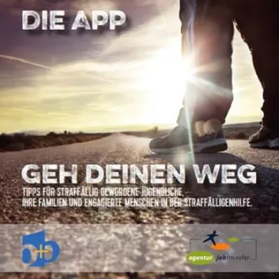 Bild: Die Smartphone-App 'GEH DEINEN WEG' als Unterstützung auf dem Weg in die soziale Integration