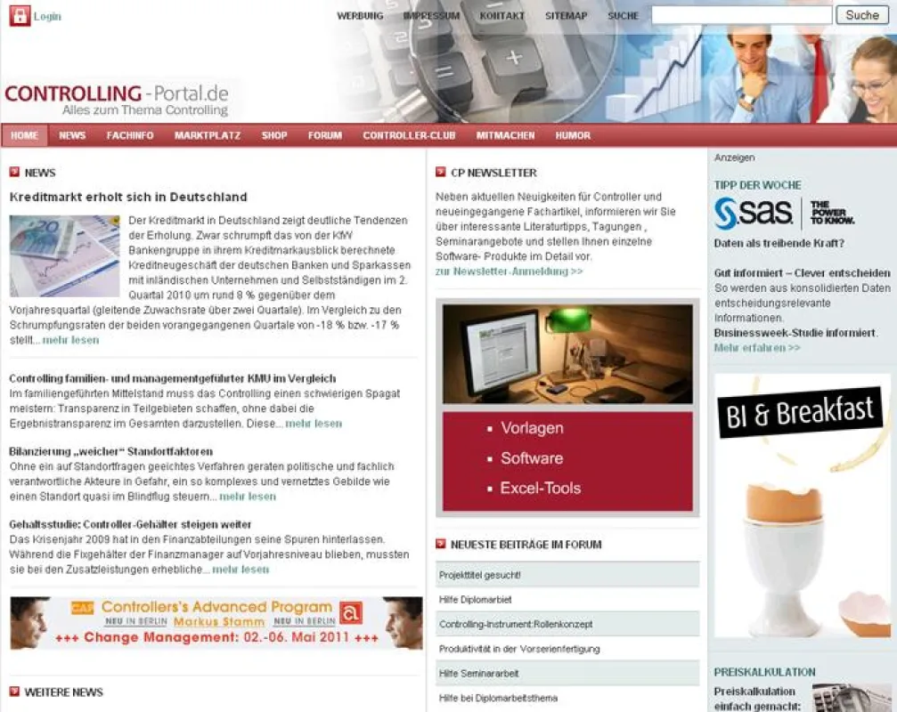 Controlling-Portal.de Startseite_Ausschnitt