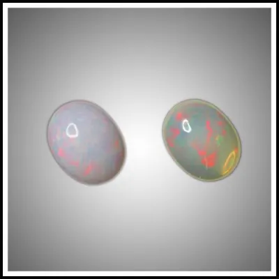 Bild: Eigenschaftsveränderung äthiopischer Edelopale – hydrophobisierte hydrophile Hydrophane