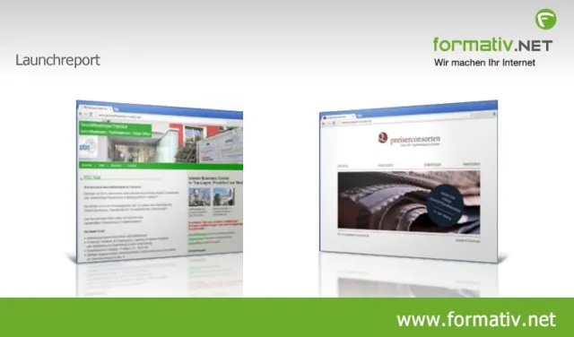 Bild: Webdesign Frankfurt: Launch Report PBC und preiserconsorten