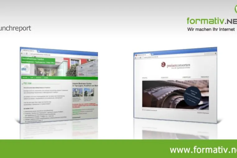 Webdesign Frankfurt: Launch Report PBC und preiserconsorten Bild: Webdesign Frankfurt: Launch Report PBC und preiserconsorten