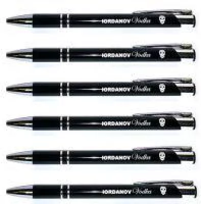 Werbe-Kugelschreiber von Sonitrade Mainz ohne Mehrkosten. Niko Iordanov bietet Lasergravuren an. Bild: Werbe-Kugelschreiber von Sonitrade Mainz ohne Mehrkosten. Niko Iordanov bietet Lasergravuren an.