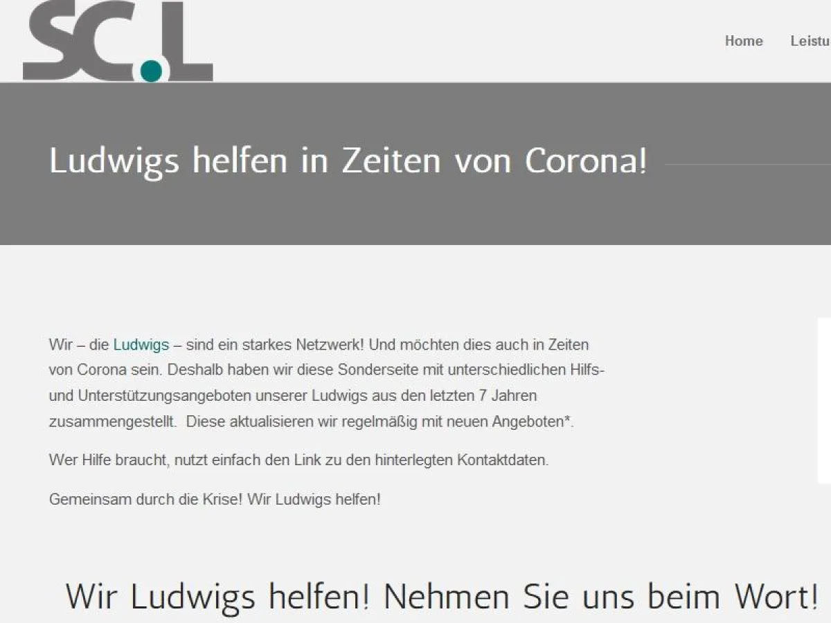 Ludwigs helfen im Netz!