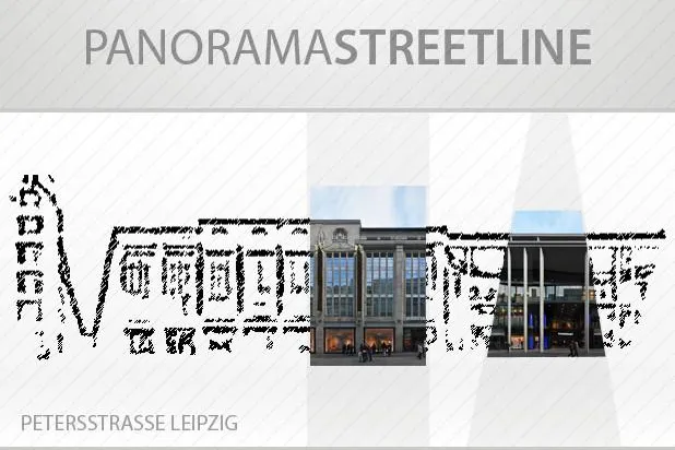 Bild: Die Leipziger Petersstrasse als komplettes Streetline Panorama