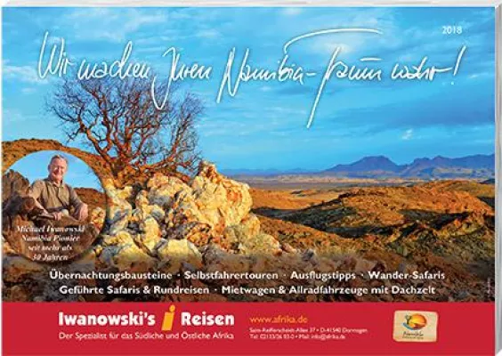 Iwanowski's Namibia-Katalog 2018 in Kooperation mit dem NTB erschienen Bild: Iwanowski's Namibia-Katalog 2018 in Kooperation mit dem NTB erschienen