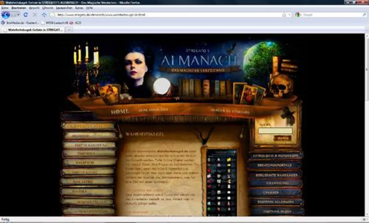 STREGATO'S ALMANACH - Das Magische Verzeichnis