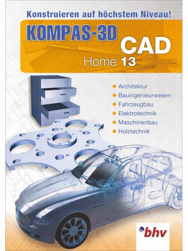 Zwei- und dreidimensionale technische Zeichnungen gelingen mit Kompas-3D CAD Home 13 intuitiv.
