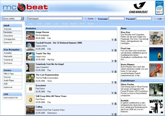 Bild: mcbeat.de: 900.000 Songs im Internet einkaufen