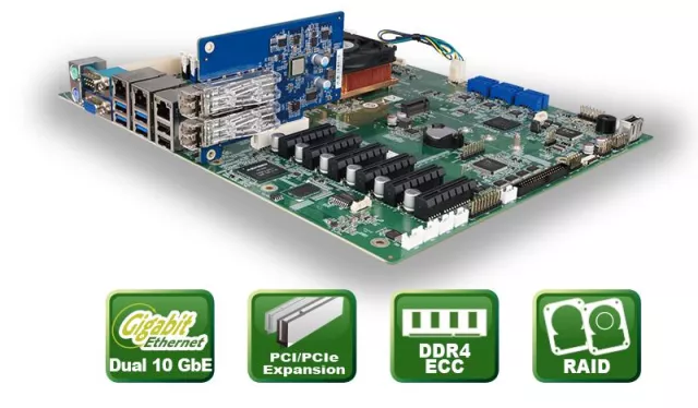 Industrielles Server-Board mit Dual 10GbE Bild: Industrielles Server-Board mit Dual 10GbE