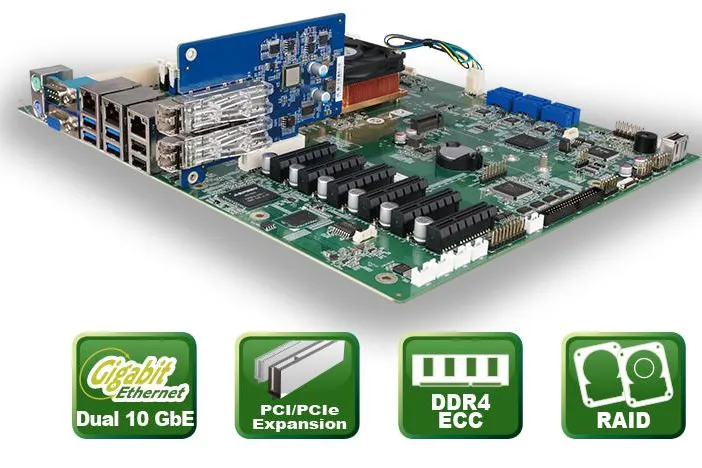 Bild: Industrielles Server-Board mit Dual 10GbE