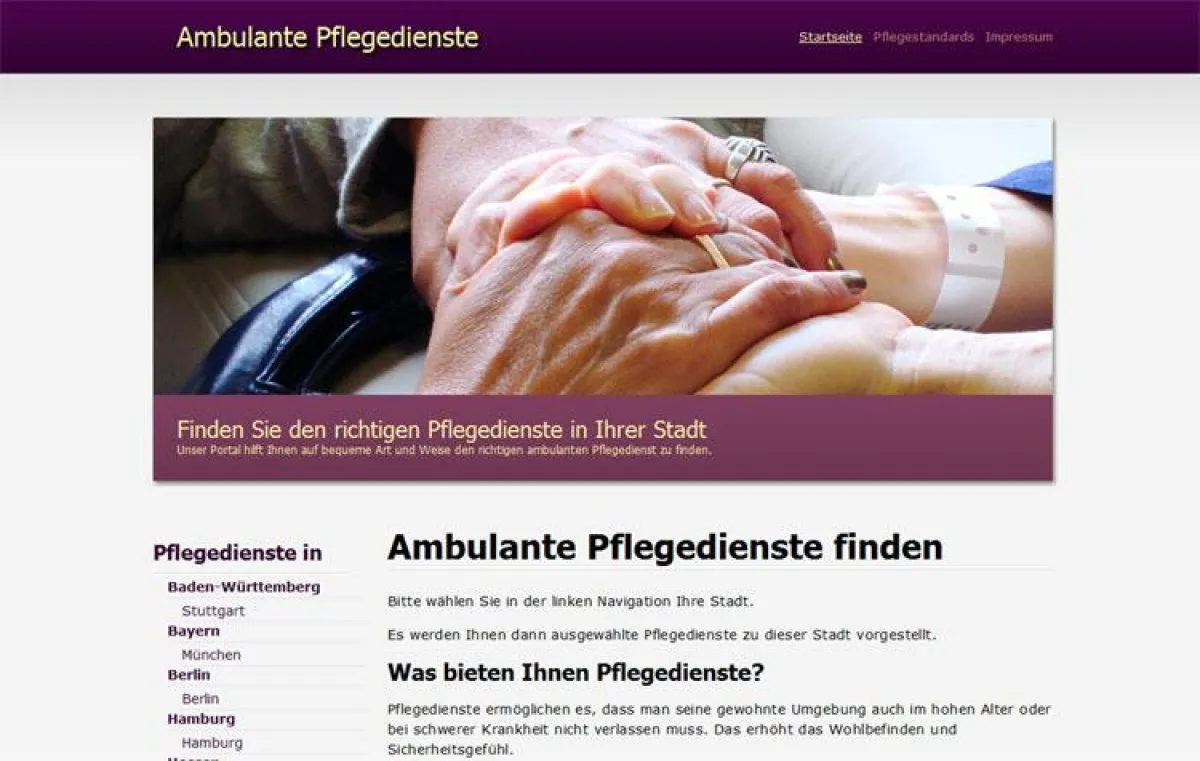 www.pflegedienste-regional.de: Startseite