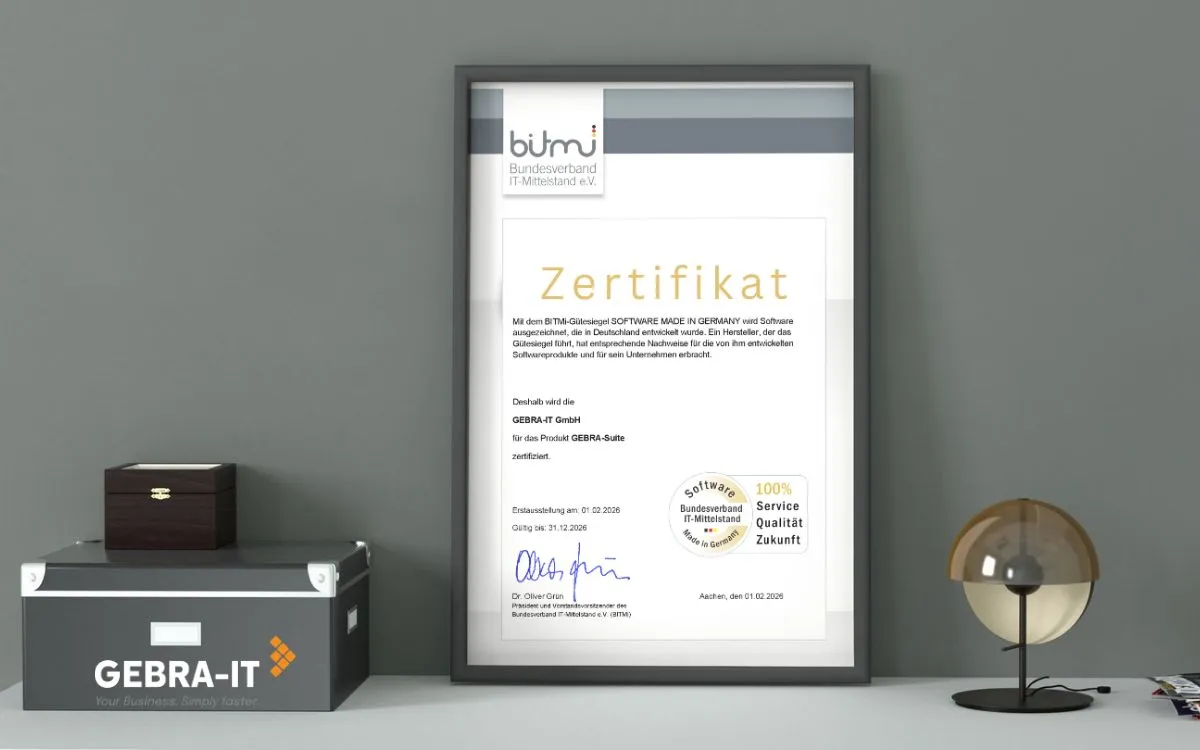 GEBRA-IT erhält Gütesiegel „Software Made in Germany