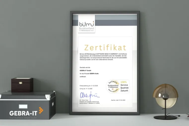 Bild: GEBRA-IT erhält Gütesiegel „Software Made in Germany" 