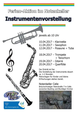 Instrumente entdecken im Notenkeller Bild: Instrumente entdecken im Notenkeller