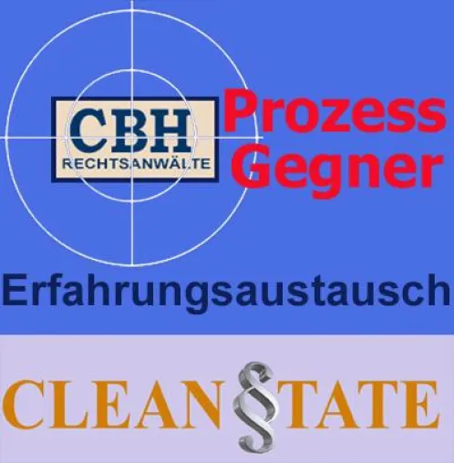 Bild: Prozessgegner der CBH Rechtsanwälte Cornelius - Bartenbach - Haesemann für Erfahrungsaustausch gesucht