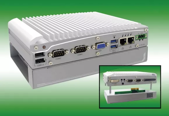 Bild: Automations-PC Nuvo-2500 mit PCI/PCIe-Kassette