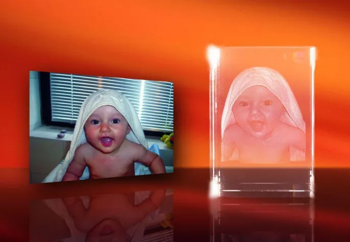 Bild: Liebesbeweis zum Muttertag: ein 3D Laser Foto als außergewöhnliche Geschenkidee