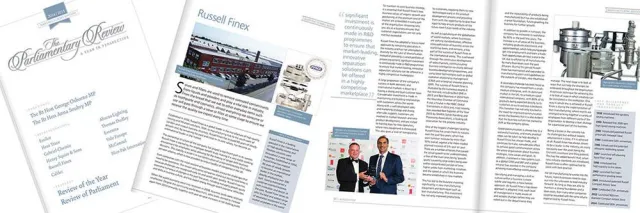 Bild: Parliamentary Review wählt Russell Finex aus als Beispiel für vorbildliche Praktiken in der Industrie