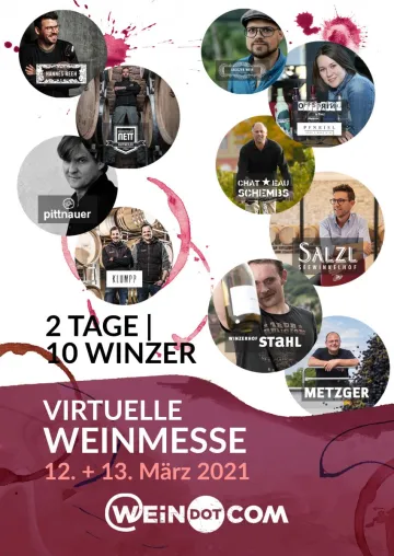 Veranstaltungstipp: Virtuelle Weinmesse - 2 Tage | 10 Winzer Bild: Veranstaltungstipp: Virtuelle Weinmesse - 2 Tage | 10 Winzer
