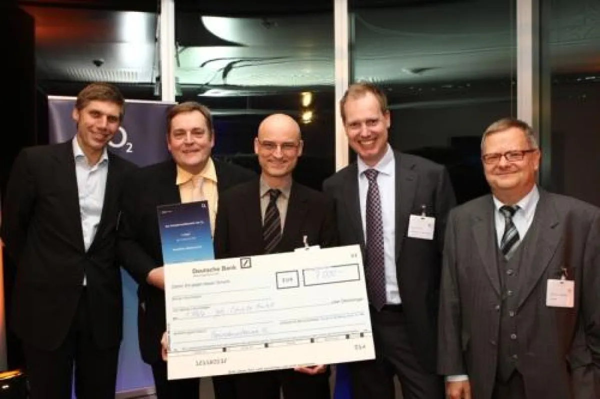 J. Pruchnow, O2 Geschäftsführer Business , K. Büscher & M. Geschwinder, gb consite GmbH, M. Irmisch, O2, Prof. Dr. U. Kirst