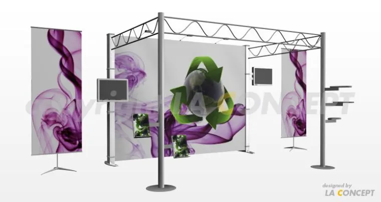 Bild: Mobile Messestandkomponenten für die IFRA 2010