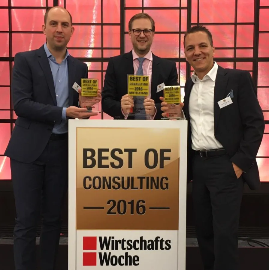 Mittelstandsberatung des Jahres: Christoph Nichau, Philipp Wachter und Daniel Tschentscher (wdp)