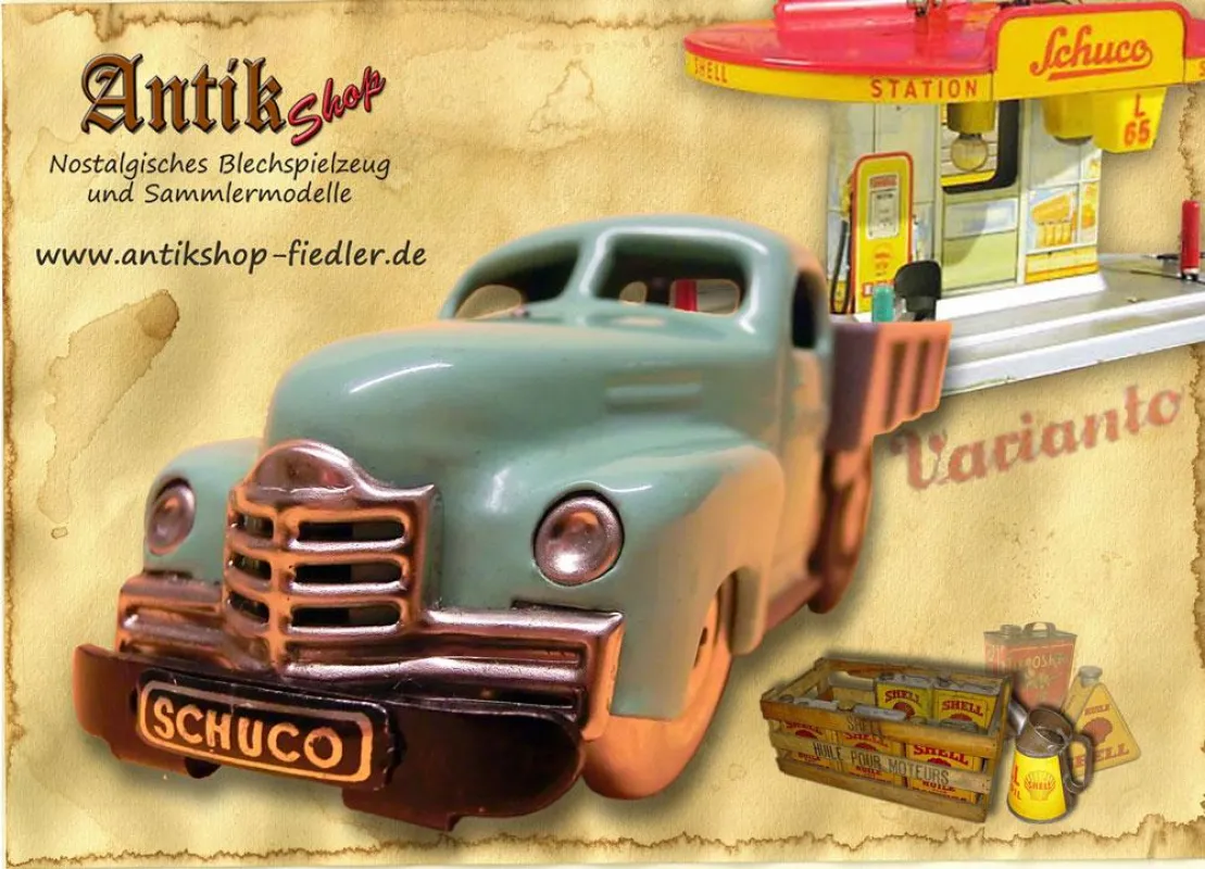Nostalgisches Blechspielzeug im Antikshop Fiedler
