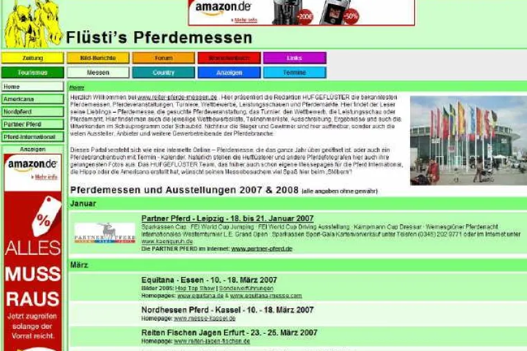 Flüstis Pferdemessen, das überregionale Pferdemesse - Portal Bild: Flüstis Pferdemessen, das überregionale Pferdemesse - Portal