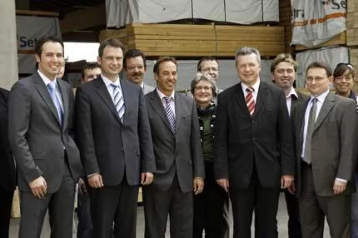 Bild: Markus Ferber, MdEP und OB Kunz als Gast bei der Scheiffele-Schmiederer KG