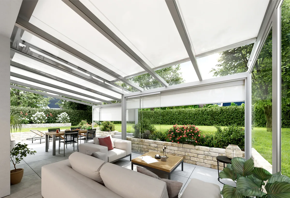 Markisen für Wintergärten und Terrassendächer von markilux schaffen eine angenehme Raumatmosphäre. (© markilux)