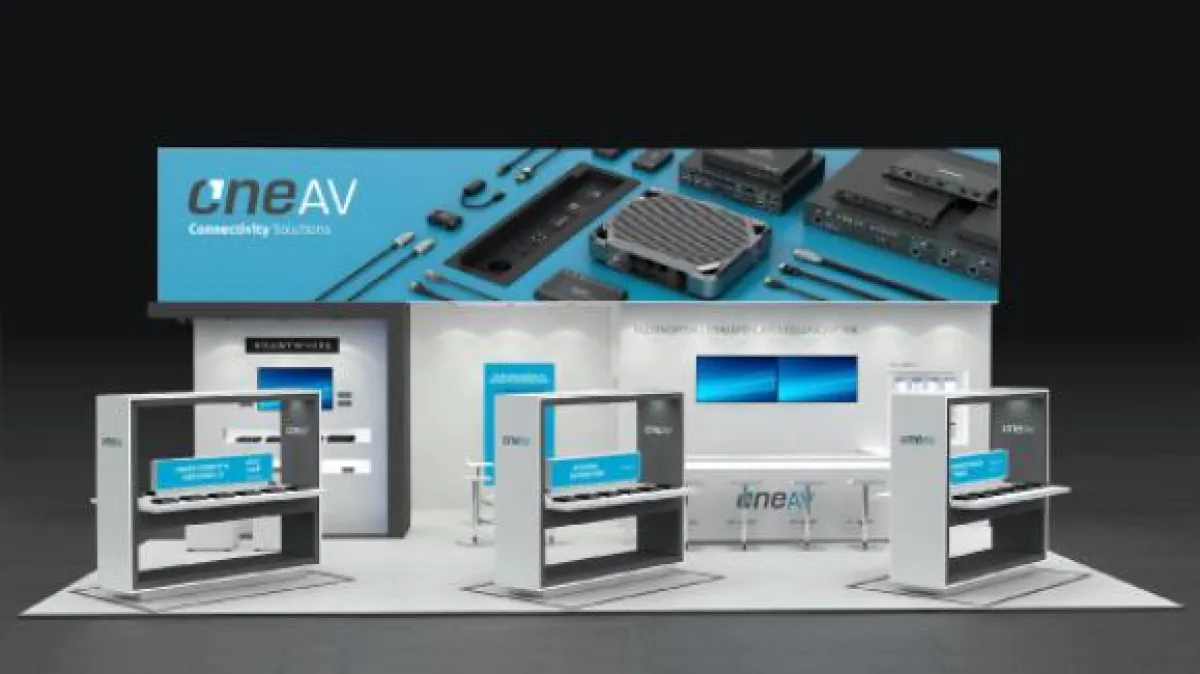 OneAV Messestand auf der ISE Amsterdam Halle 5, Stand R-85