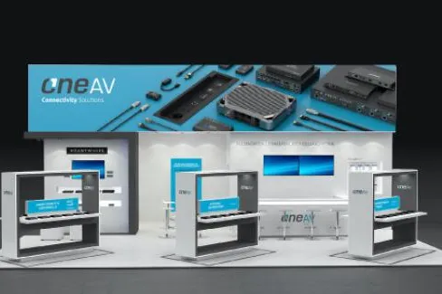 Bild: ISE Amsterdam 6.-9- Februar 2018 - 15 Connectivity Brands auf dem OneAV Messestand