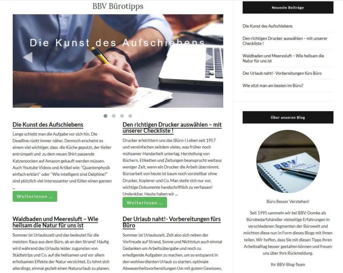 Der Trend geht in Richtung optimale Büro-Organisation. Die Bürotipps von BBV-Domke helfen dabei.