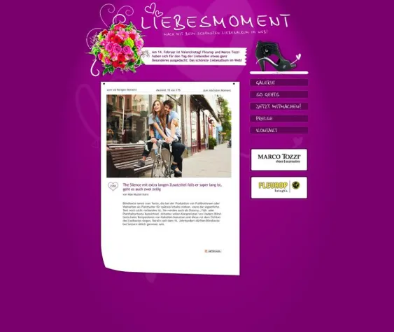 Das schönste Liebesalbum im Web geht in die zweite Runde Bild: Das schönste Liebesalbum im Web geht in die zweite Runde