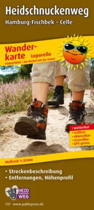 PUBLICPRESS Wanderkarte Heidschnuckenweg