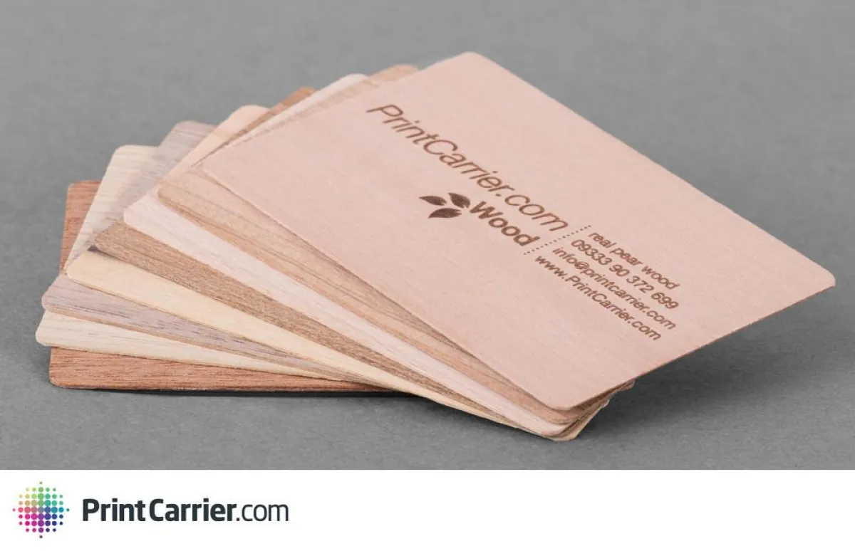 Visitenkarten aus 100% Holz
