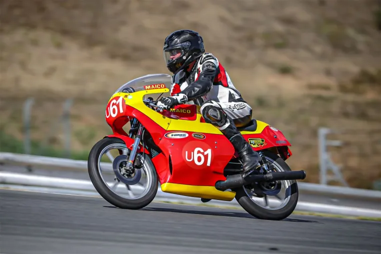 Bild: 49. Hockenheim Classics 2026: Peter Vagt mit seiner MAICO MD 250 WK Cup-Prototyp am Start