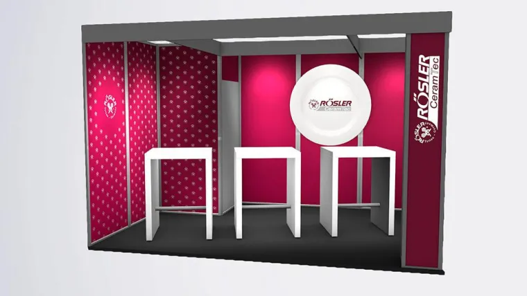 Bild: Zwei Rosen - Eine Messebeziehung: amadeus unterstützt Messeauftritt der Rösler CeramTec GmbH