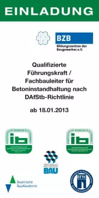 Bild: Qualifizierte Führungskraft /Fachbauleiter für Betoninstandhaltung nach DAfStb-Richtlinie