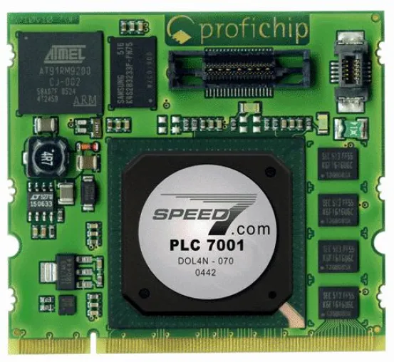 SPS-Chip mit Peripherie on board Bild: SPS-Chip mit Peripherie on board