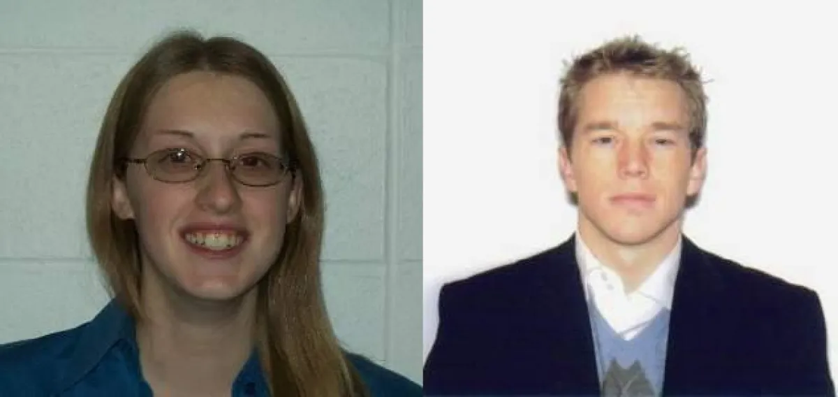 Praktikanten Anne Irvin und Zachery Davis