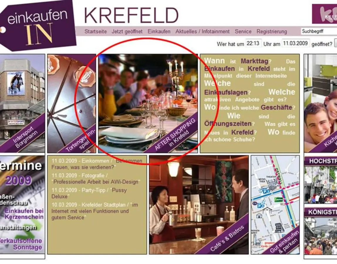 Das Internetportal www.einkaufen-in-krefeld.de