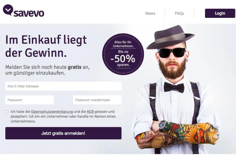 Bild: B2B-Plattform savevo.com wächst stark: Bereits 35 Anbieter mit Sonderkonditionen für Unternehmen