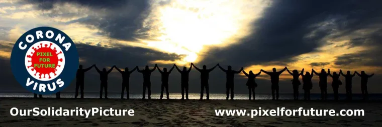 Launch www.pixelforfuture.com OurSolidarityPicture vs. Convid-19 Bild: Launch www.pixelforfuture.com OurSolidarityPicture vs. Convid-19