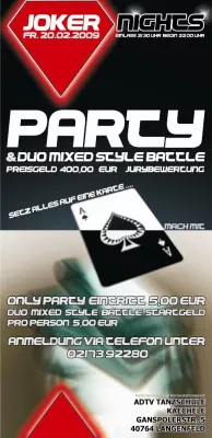 Bild: „Joker Night“ – die Langenfelder Tanzschule Kaechele-Körber lädt ein zu einem ganz besonderen Party-Event