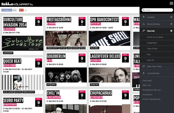Kölnparty - der einzig wahre Partykalender für Köln Bild: Kölnparty - der einzig wahre Partykalender für Köln