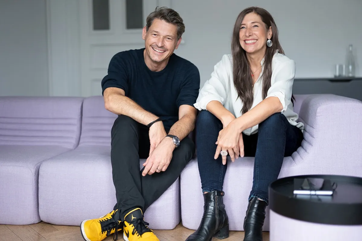 Anthony Slotta und Colette Baeker, Inhaber elfenbein studios, Fotograf Klaus Heinzler (© elfenbein studios GmbH & Co. KG)