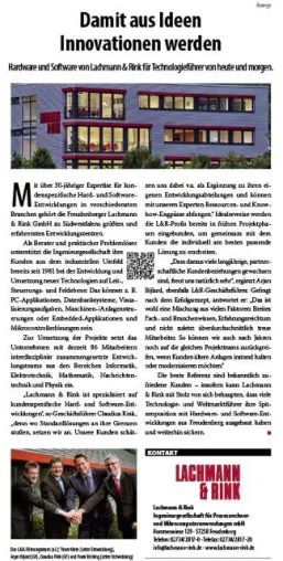 Starker Partner für den Mittelstand: Lachmann & Rink ist der größte IT-Dienstleister Südwestfalens Bild: Starker Partner für den Mittelstand: Lachmann & Rink ist der größte IT-Dienstleister Südwestfalens