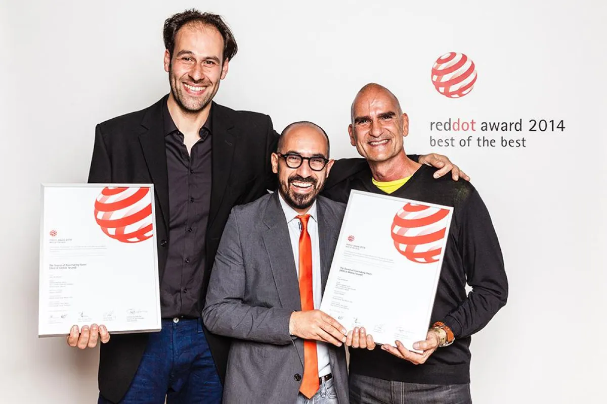 von links nach rechts: Johannes Malfatti (Music/Sound Design), Michele Arnese & Rudi Mauser (amp: Cr