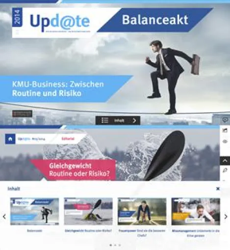 Bild: KMU-Business 2015: Routine oder Risiko – Upd@te geht der Frage nach, wie der Balanceakt gelingen kann